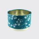 Blue stackable tea tin with plum blossom decoration