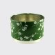 Green stackable tea tin with plum blossom decoration