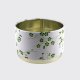 White stackable tea tin with plum blossom decoration