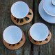 Bamboo coasters for tea cup