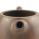 Handmade dome shaped Jianshui clay teapot with Mei Leaf Blue & Yellow square design.