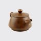 Handmade big bottom Jianshui clay teapot with Mei Leaf Blue & Yellow square design.