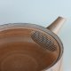 A flat bottom and low profile 150-200ml Kyusu handmade by Master Kamimura in Tokoname and decorated with Mogake pattern