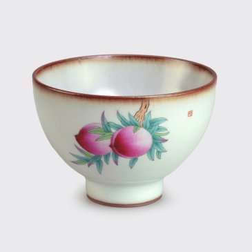 Longevity Peach - Jingdezhen Handpainted Cup