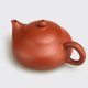 Fully handmade Chaozhou red clay pot by Master She with a voluptuous and playful shape. 110ml.
