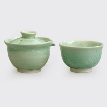 Green Crystalline Gaiwan Set